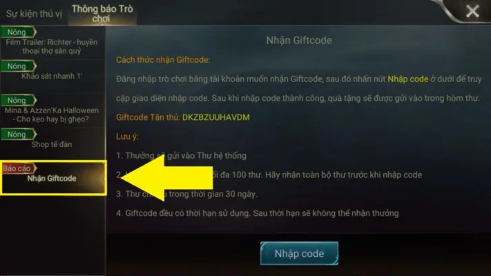 Nhận mã giftcode từ VicClub đơn giản, nhanh chóng